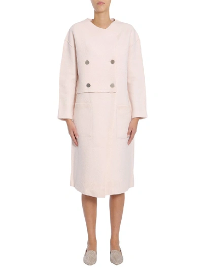 Shop Proenza Schouler Double Breasted Coat In Pink