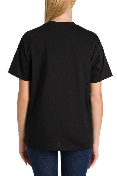 Shop Burberry Logo Embroidered T In Black