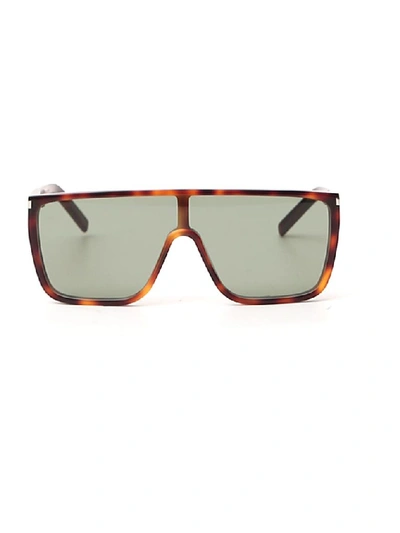 Shop Saint Laurent Eyewear Sl 364 Shield Sunglasses In Multi