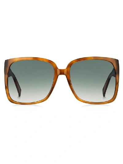 Shop Max Mara Square Frame Sunglasses In Brown