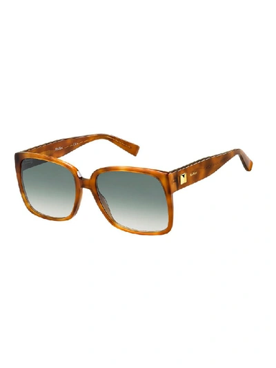 Shop Max Mara Square Frame Sunglasses In Brown