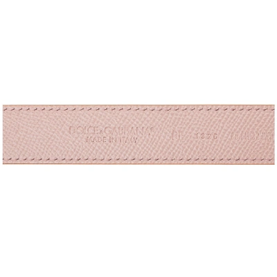 Shop Dolce & Gabbana Logo Floral Belt In Pink