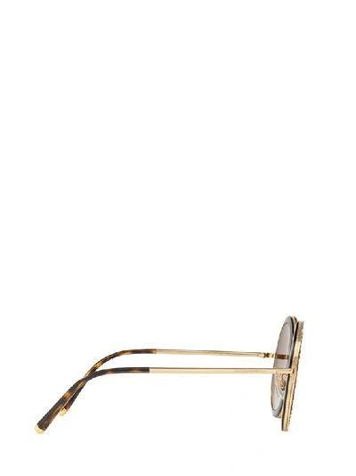 Shop Dolce & Gabbana Eyewear Round Sunglasses In Gold