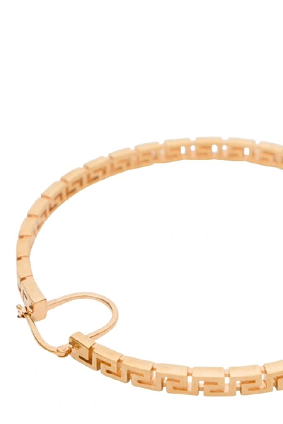 Shop Versace Hoop Earrings In Gold