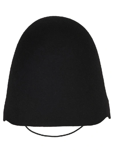 Shop Gucci Visor Felt Hat In Black