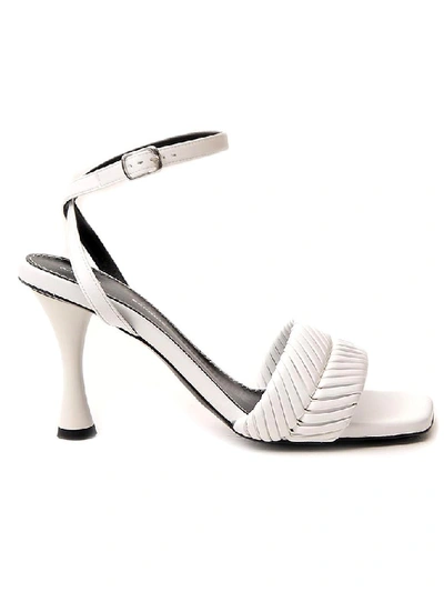Shop Proenza Schouler Braided High Heel Ankle Strap Sandals In White