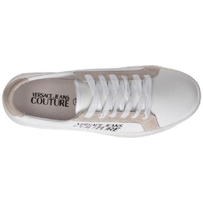 Shop Versace Jeans Couture Womens Shoes Platform Logo Sneakers In White