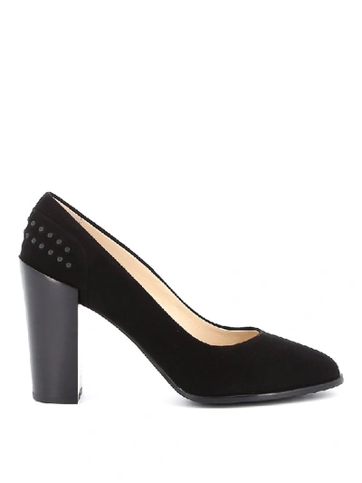 Shop Tod's Block Heel Pumps In Black