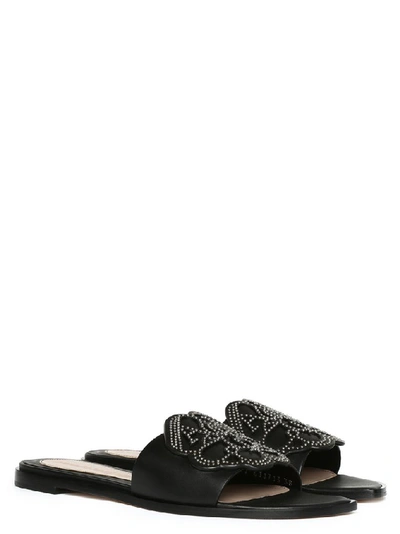 Shop Alexander Mcqueen Stud Embellished Sandals In Black
