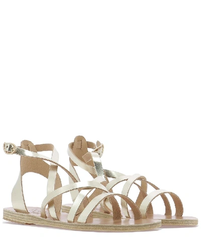 Shop Ancient Greek Sandals Delia Sandals In Gold