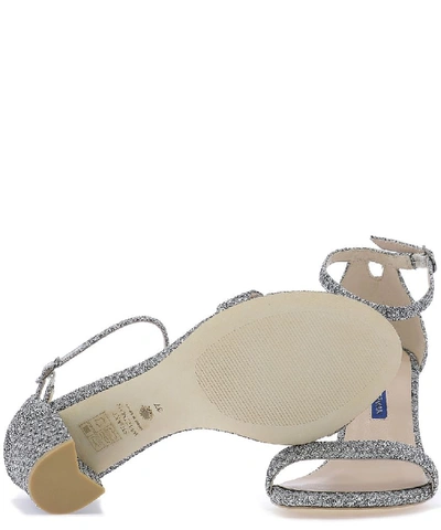 Shop Stuart Weitzman Nearlynude Sandals In Silver
