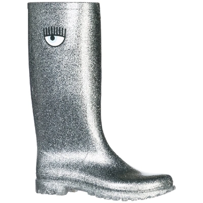 Shop Chiara Ferragni Flirting Boots In Silver