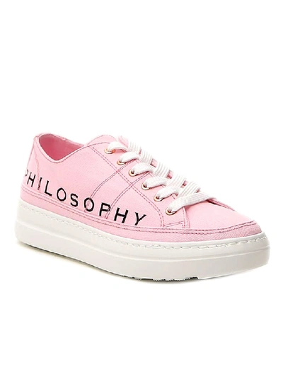 Shop Philosophy Di Lorenzo Serafini Logo Sneakers In Pink