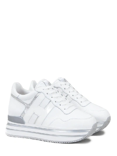 Shop Hogan H483 Platform Sneakers In White