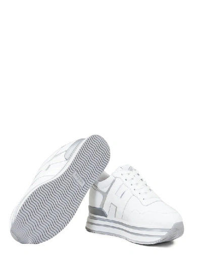 Shop Hogan H483 Platform Sneakers In White