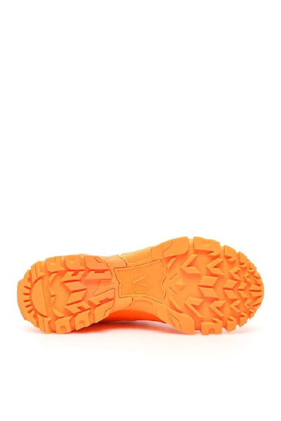 Shop Valentino Vlogo Climber Sneakers In Orange