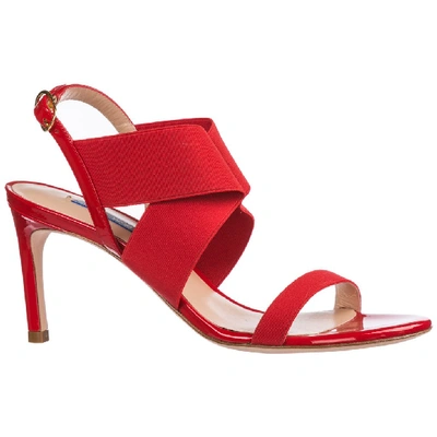 Shop Stuart Weitzman Alana 75 Sandals In Red