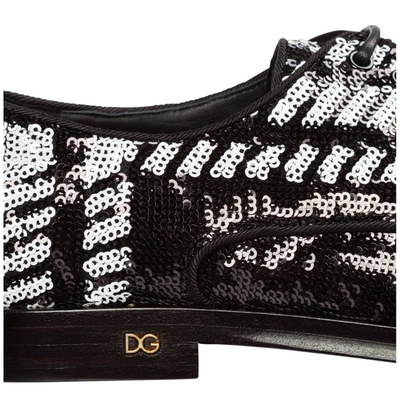 Shop Dolce & Gabbana Sequins Derby Shoes In Multi