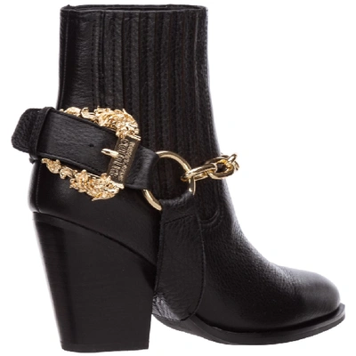 Shop Versace Jeans Couture Harness Chelsea Boots In Black