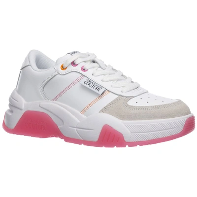 Shop Versace Jeans Couture Panelled Sneakers In White