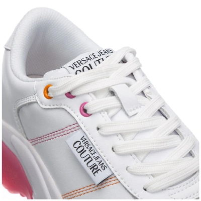Shop Versace Jeans Couture Panelled Sneakers In White