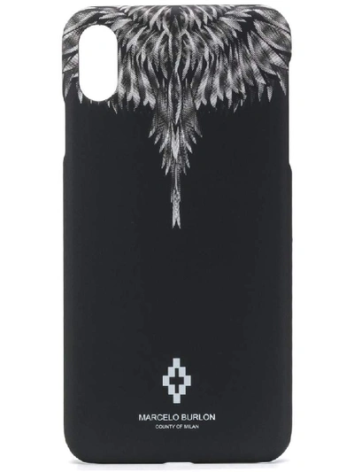 Shop Marcelo Burlon County Of Milan Marcelo Burlon Country Of Milan Wings Iphone Xs Max Case In Black