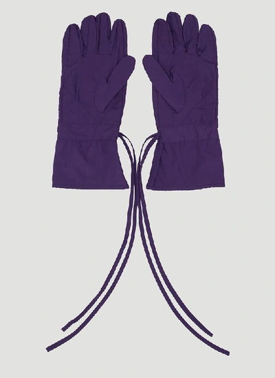 Shop Raf Simons Apollo Gloves In Purple