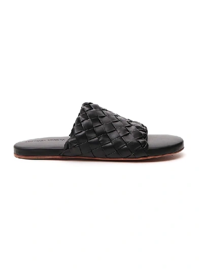 Shop Bottega Veneta Woven Sandals In Black