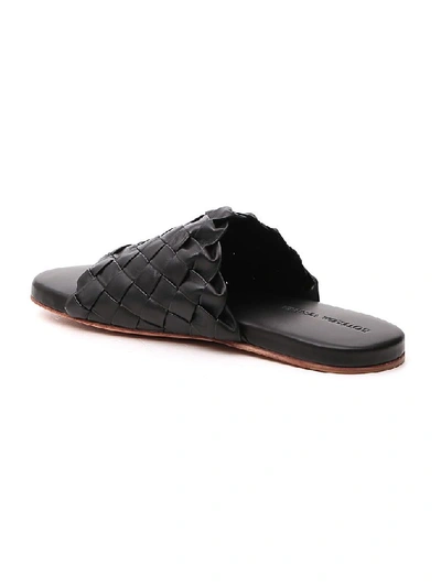 Shop Bottega Veneta Woven Sandals In Black