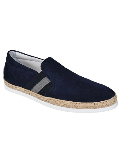 Shop Tod's Slip On Sneakers In Blue