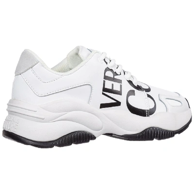 Shop Versace Jeans Couture Mens Logo Panelled Sneakers In White