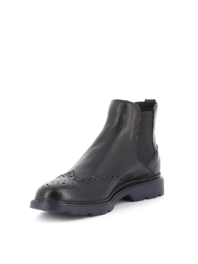 Shop Hogan Route Chelsea Boots In Black