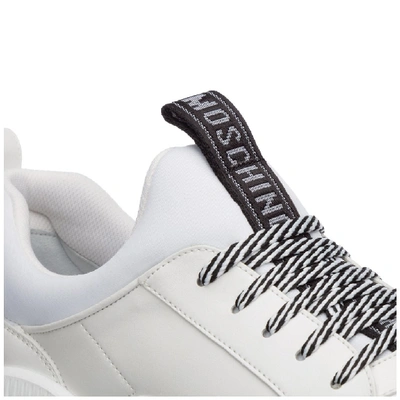Shop Moschino Teddy Run Sneakers In White