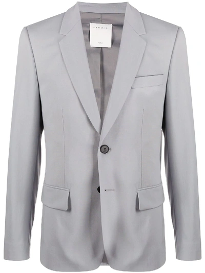 Shop Sandro Single-breasted Suit Jacket In Grey