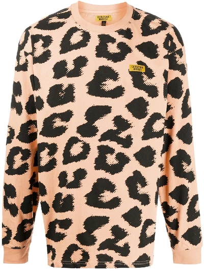 Shop Chinatown Market Leopard-print Sweatshirt In Orange