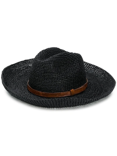 Shop Ibeliv Woven Sun Hat In Black