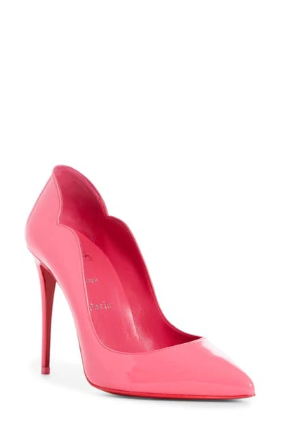 Shop Christian Louboutin Hot Chick Scallop Pointed Toe Pump In Hot Pink