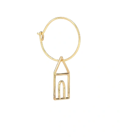 Shop Aliita Casita 9kt Gold Single Hoop Earring