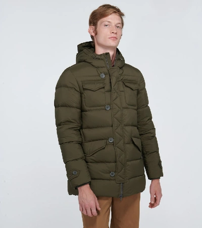 Shop Herno Padded Down Jacket In Green