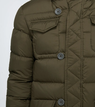 Shop Herno Padded Down Jacket In Green