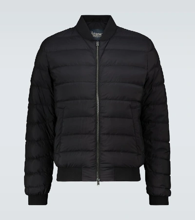 Shop Herno L'aviatore Bomber Jacket In Black