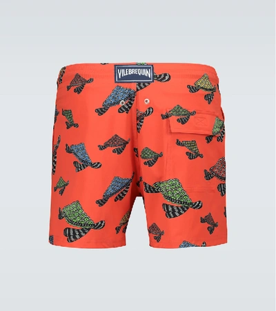 Shop Vilebrequin Moorise Geo Turtle Swim Shorts In Multicoloured