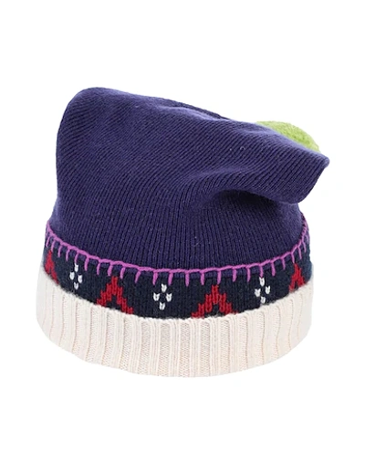 Shop Burberry Hats In Purple