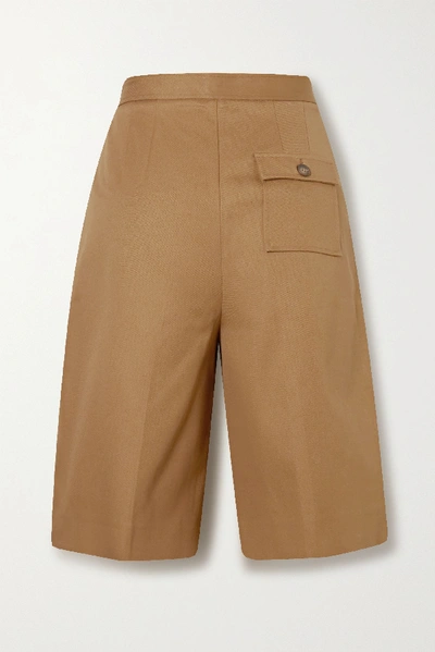 Shop King & Tuckfield Cotton-twill Shorts In Tan