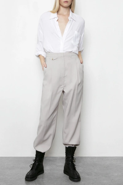 Shop The Frankie Shop Pernille Woven Straight-leg Pants In Light Gray