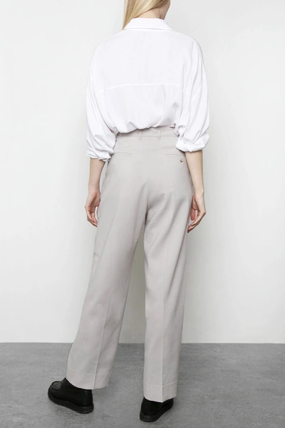 Shop The Frankie Shop Pernille Woven Straight-leg Pants In Light Gray