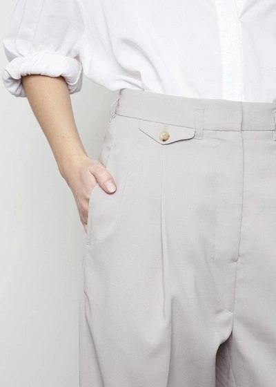 Shop The Frankie Shop Pernille Woven Straight-leg Pants In Light Gray