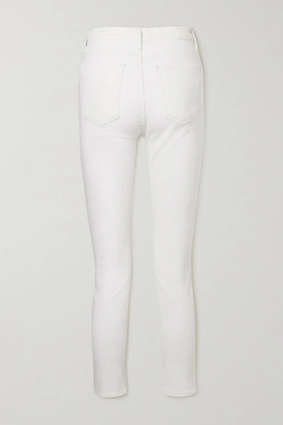 Shop Citizens Of Humanity Olivia High-rise Slim-leg Jeans In White