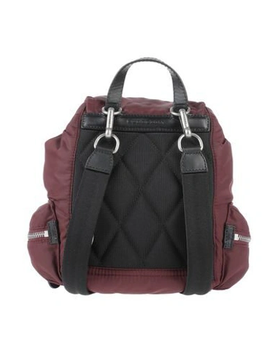 Shop Burberry Backpack & Fanny Pack In Maroon
