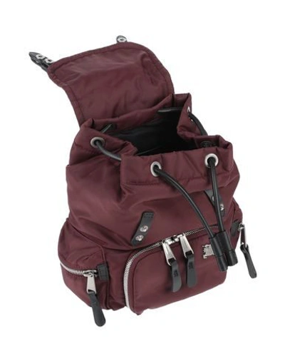 Shop Burberry Backpack & Fanny Pack In Maroon